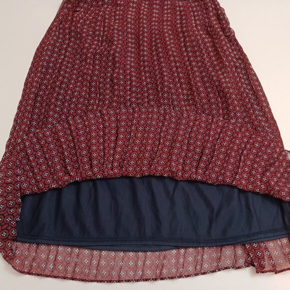 Women's Banana Republic Maxi Pleated Red Skirt with liner Size 4 - Picture 7 of 7